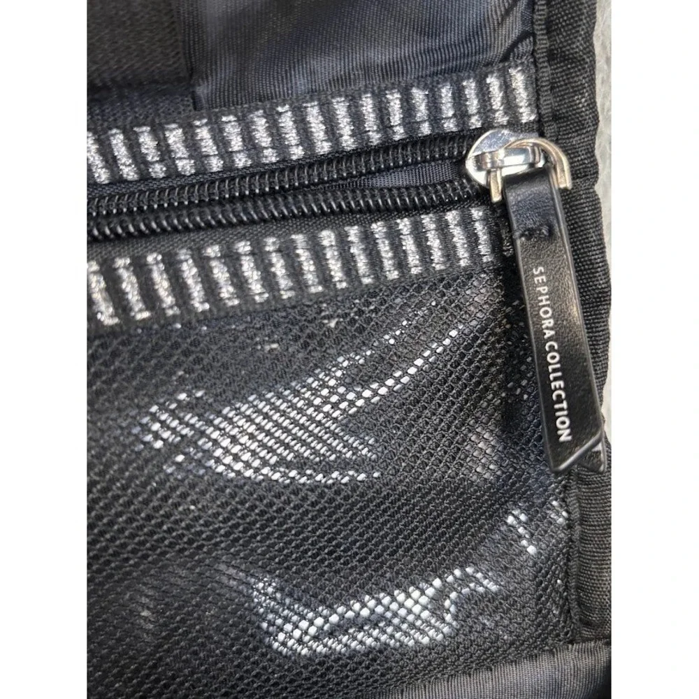 Sephora Collection Black Chevron Hanging Toiletry Bag‎ Travel Organizer Case